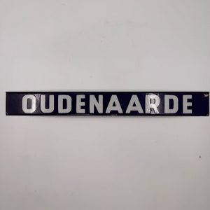 Vintage emaille treinstation - Oudenaarde