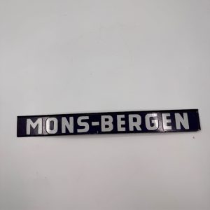 Vintage emaille treinstation - Mons Bergen