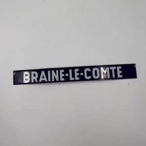 Vintage emaille treinstation -Braine Le Comte