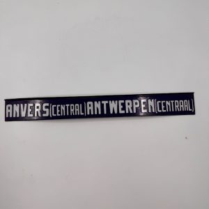 Vintage emaille treinstation - Anvers Central  - Antwerpen Centraal