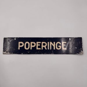 Vintage aluminium treinstation - Poperinge