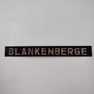 Vintage emaille treinstation -Blankenberge