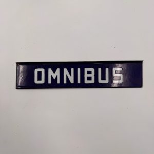 Vintage emaille treinstation -Omnibus