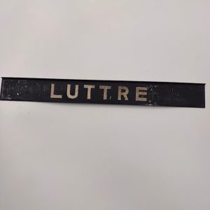 Vintage emaille treinstation -Luttre - Verborgen eronder OUDENAARDE