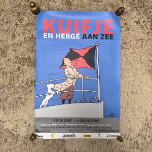Affiche - Oostende- Hergé en Kuifje aan zee