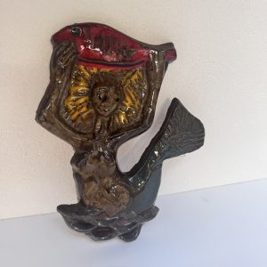 Vintage keramiek plaquette
