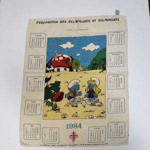 Litho op doek - Smurfen Peyo - Scouts 1984